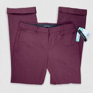 NWT Stitch Fix Violets & Roses Deana Bootcut Trouser in Burgundy Maroon size 6